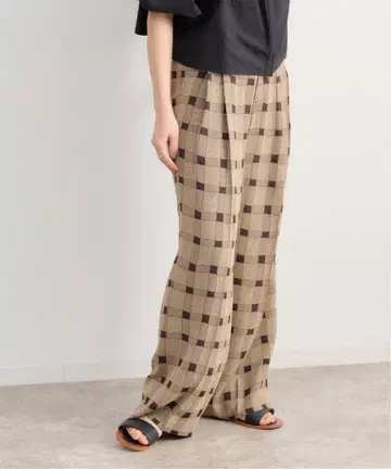 TODAYFUL CheckjacquardTuckTrousers 초코 36