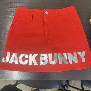 JACK BUNNY 빨간색 스커트 로고