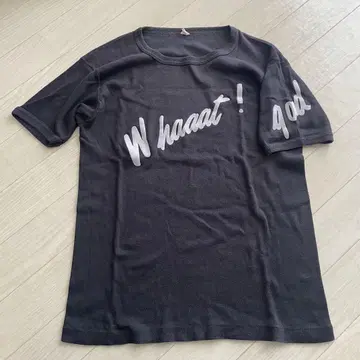 Vintage 70'S Whaaat! god 반팔 티셔츠 블랙