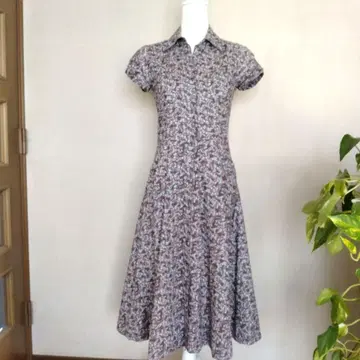 LAURA ASHLEY 로라 애슐리 꽃무늬 반팔 셔츠 원피스 S