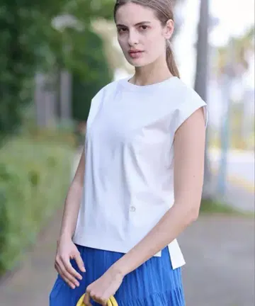 DRESSTERIOR 접촉 냉감 슬리브리스 아이스 클리어 코튼 프렌치