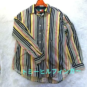 타미힐피거 스트라이프 긴팔 셔츠 XL/XXG 멀티 컬러