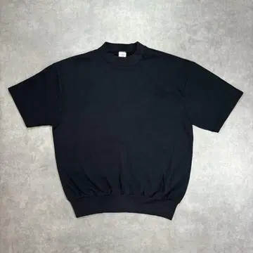 90s 빈티지 반팔 맨투맨 블랙 무지 XL 사이즈 USA제