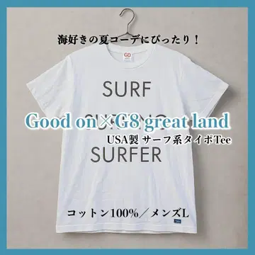 빈티지 00s good on USA 서핑 프린트 티셔츠 L