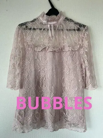 BUBBLES 레이스 탑 살몬 핑크