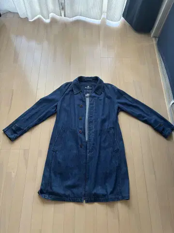 Aquascutum 다크 블루 데님 코트