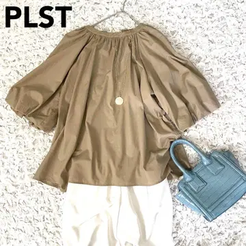 새상품급 PLST 플라스테 코튼 블렌드 벌룬 슬리브 블라우스