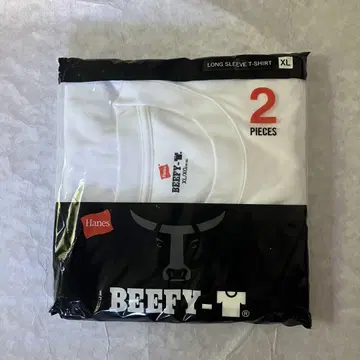 새상품 Hanes 헤인즈 BEEFY 비피 XL 흰색 화이트 긴팔