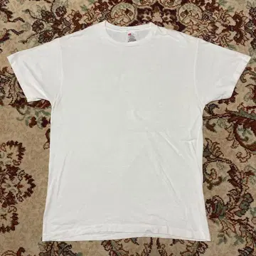 90s 헤인즈 무지 화이트 티셔츠 빈티지 싱글 스티치 블랭크