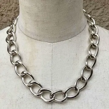 SILVER925 BIG MANTEL NECKLACE/실버/목걸이