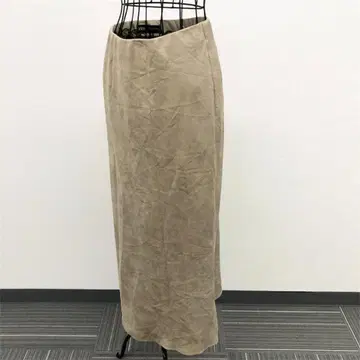 자라 ZARA 롱 스커트 베이지 스웨이드풍 허리밴딩 예쁜