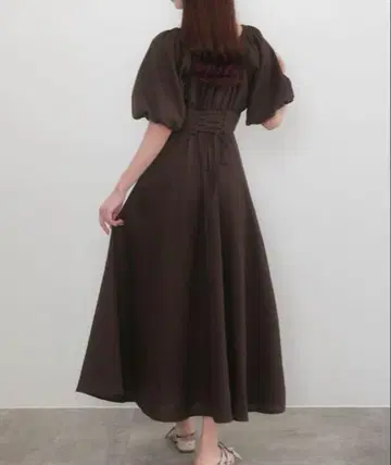린넨 혼방 플레어 원피스