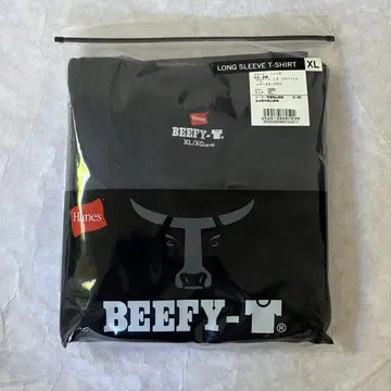 새상품 Hanes 헤인즈 BEEFY 비피 XL 블랙 검정 긴팔