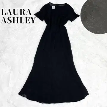 LAURA ASHLEY 꽃무늬 시스루 머메이드 블랙 원피스