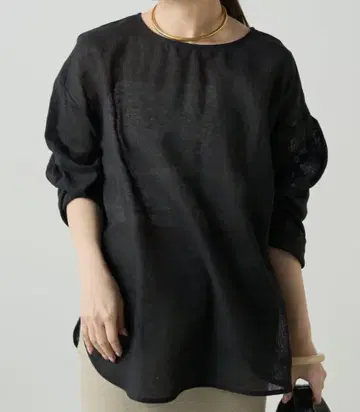 미사용 새상품 Loungedress 메쉬 린넨 2WAY 루즈 풀 오버
