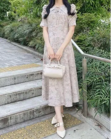 AnMILLE 안미르 프론트 리본 플라워 OP