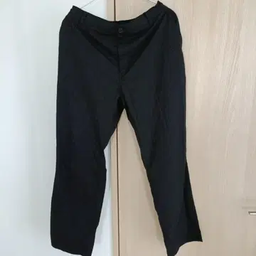 블랙 슬랙스 허리밴딩