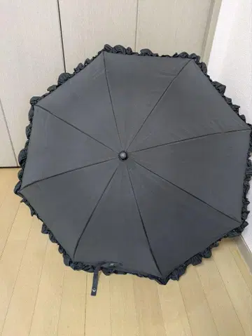 아시야 로사브란 싱글 프릴 양산 블랙