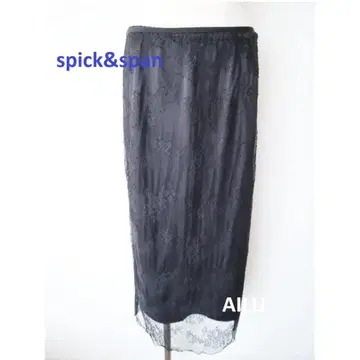 spick&span 레이스 타이트 스커트 M 사이즈 38 블랙 55738