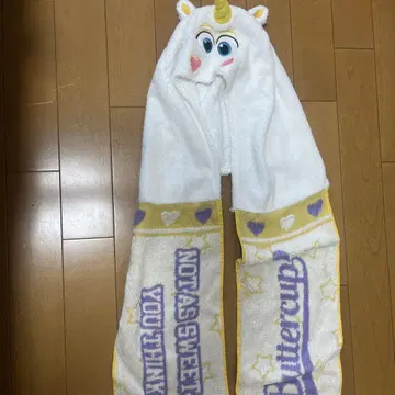 디즈니 유니콘 후드 부착 타월