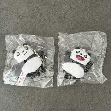 팬더코팬더 가챠 봉제 인형 볼 체인 2개 세트 팬더