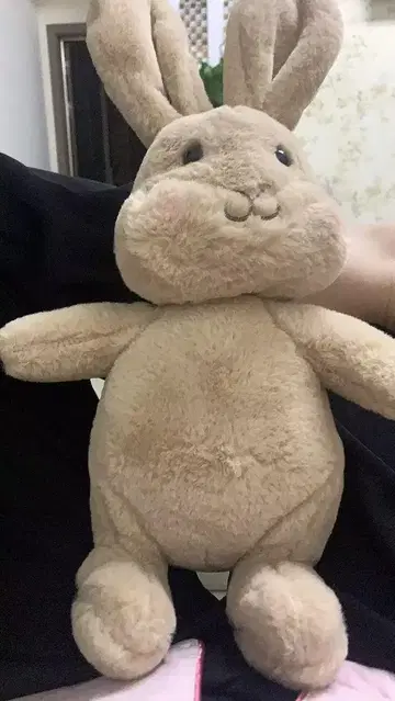 베이지 토끼 봉제 인형