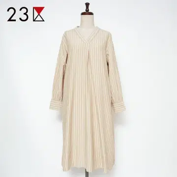 23구 실크 100% 셔츠 원피스 베이지 사이즈 38*BD511