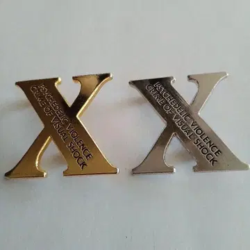 1991년 FILM GIGS 한정판 골드 & 실버 핀 배지 X JAPAN
