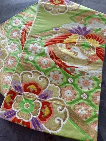 순수 실크 앤티크 가라오리 후쿠로 오비