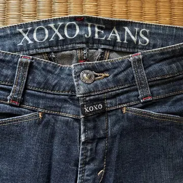 XOXO JEANS 부츠 컷 데님 다크 블루 빈티지