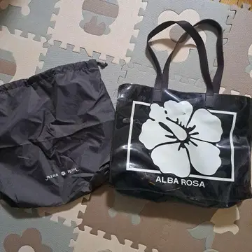 알바 로사 비닐 토트 백 비치 백 ALBARosa 빅 하이비스커스