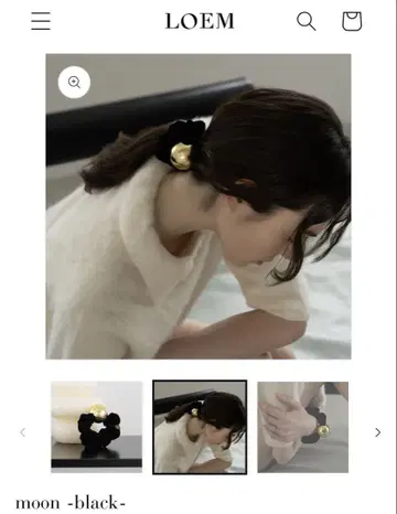 LOEM TOKYO 블랙 문 스크런치