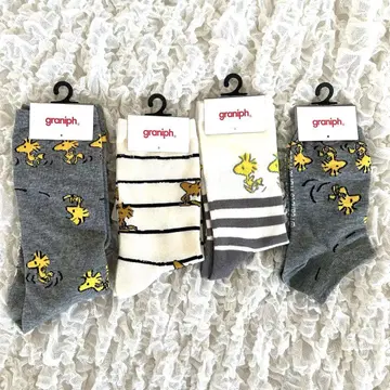 새상품 그라니프 스누피 우드스탁 양말 묶음 판매