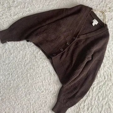 H&M 가디건 브라운 US M 깔끔한 두꺼운 원단 돌려입기 겉옷