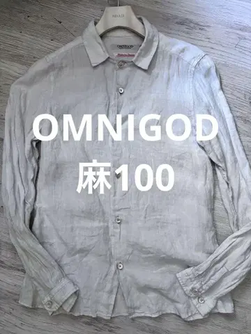 OMNIGOD 옴니고트 린넨 100% 긴팔 셔츠 사이즈 2