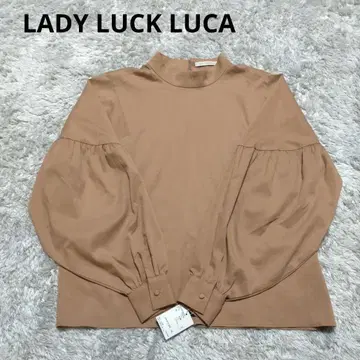 LUCA 레이디 랙 루카 소매 볼륨 블라우스 스탠드 카라