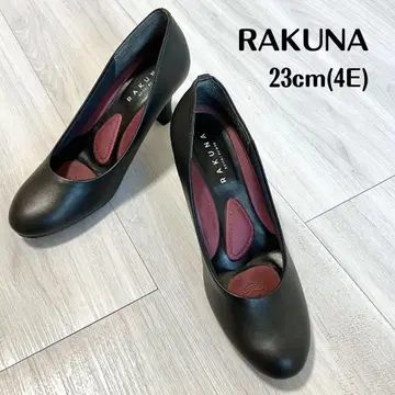 RAKUNA 지압 펌프스 라운드토 7cm 힐 23cm 블랙