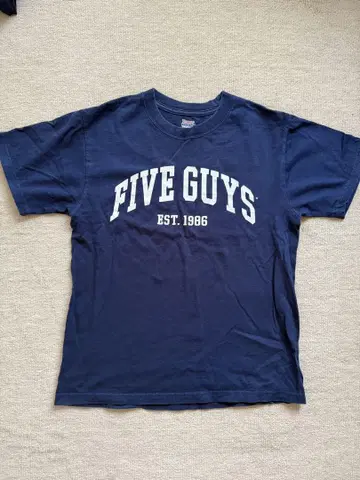 FIVE GUYS 네이비 티셔츠