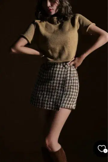 sheller Lady 트위드 랩 숏 팬츠 베이지 M