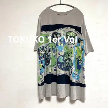 토쿠코 프리미어 TOKUKO 패턴 블라우스 그레이지 여성용 M