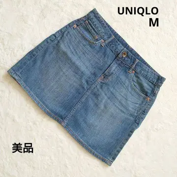 새상품급 유니클로 타이트 데님 스커트 M