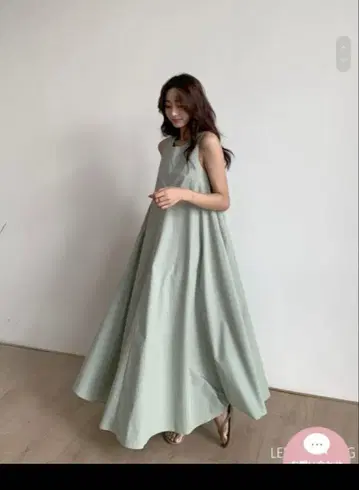 벌스데이 바쉬 A 라인 코튼 원피스 숏 민트