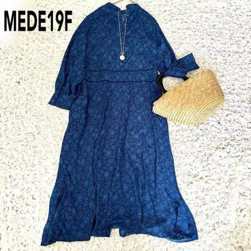 완판 새상품급 MEDE19F 펠리시모 빈티지 원피스 블루 M