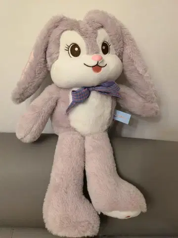 토끼 봉제 인형 연보라색