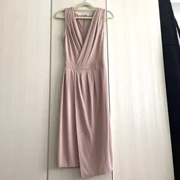 아소스 asos 핑크 베이지 원피스 저리 소재 스트레치