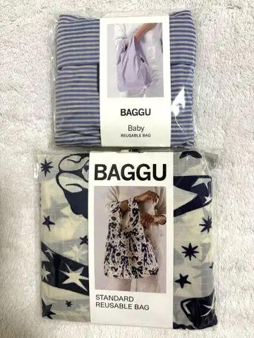 BAGGU 엔젤 핑스트 보더 에코백 세트