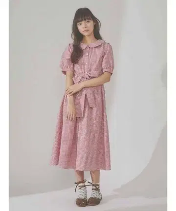 메리 제니 체크 원피스