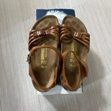 BIRKENSTOCK 브라운 스트랩 샌들 38