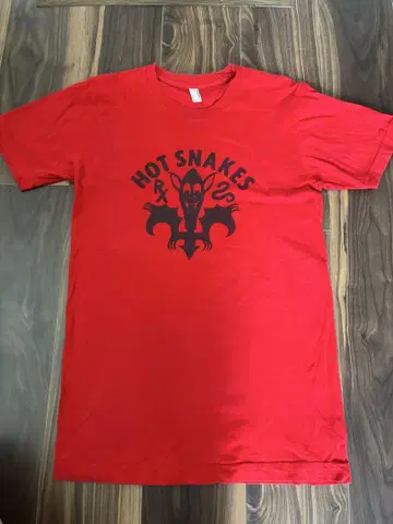 HOT SNAKES 티셔츠 S 사이즈 빨간색