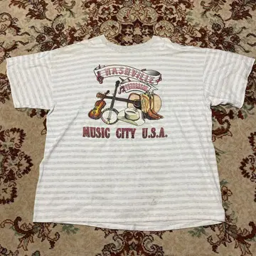 90s USA제 보더 뮤직 싱글 스티치 Y2K 티셔츠